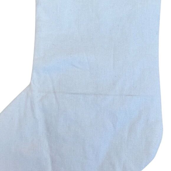 Tahari Home Ivory Embroidered Metallic Gold Geometric Christmas Stocking NWT - Picture 8 of 8
